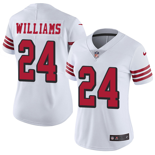 San Francisco 49ers Limited White Women K Waun Williams NFL Jersey #24 Rush Vapor Untouchable